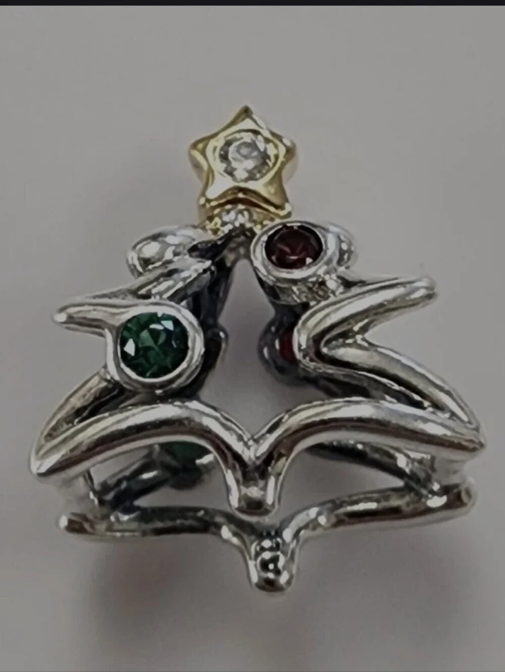 Authentic Pandora Christmas Tree Two-Tone Charm